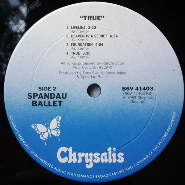 Spandau Ballet : True (LP, Album, Pit)