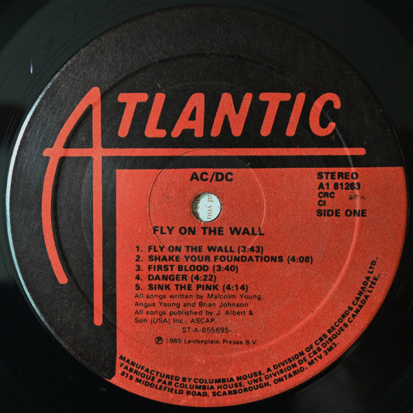 AC/DC : Fly On The Wall (LP, Album, Club)