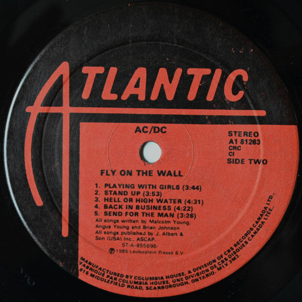 AC/DC : Fly On The Wall (LP, Album, Club)
