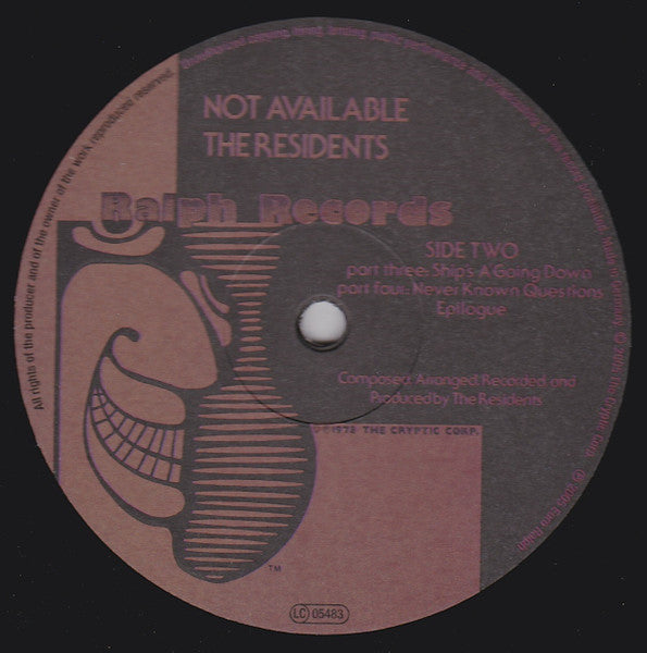 The Residents : Not Available (LP, Album, RE, Gat)