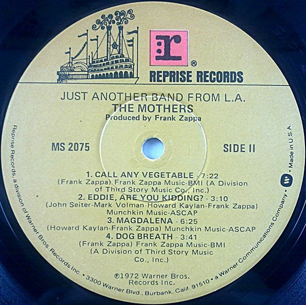 The Mothers : Just Another Band From L.A. (LP, Album, RE, Gat)
