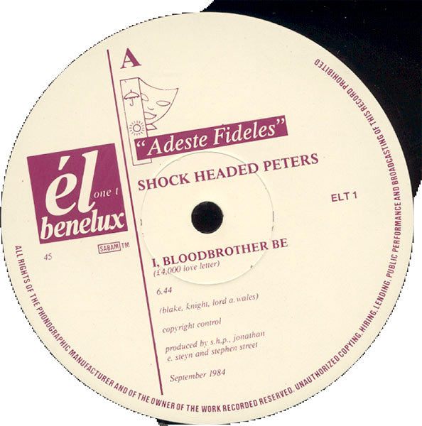 Shock Headed Peters : I, Bloodbrother Be (£4,000 Love Letter) (12")
