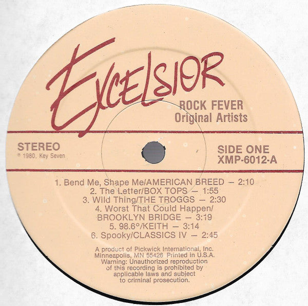 Various : Rock Fever Original Artists (LP, Comp)
