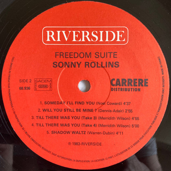 Sonny Rollins : Freedom Suite (LP, Album, RE)