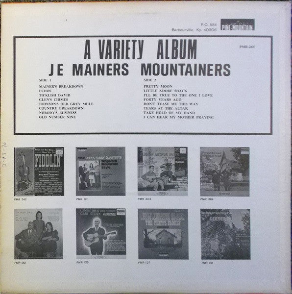 J.E. Mainer And His Mountaineers* : A Variety Album (LP, Album)
