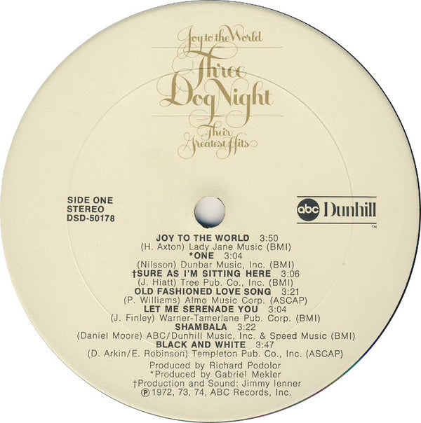 Three Dog Night : Joy To The World - Their Greatest Hits (LP, Comp, Gat)