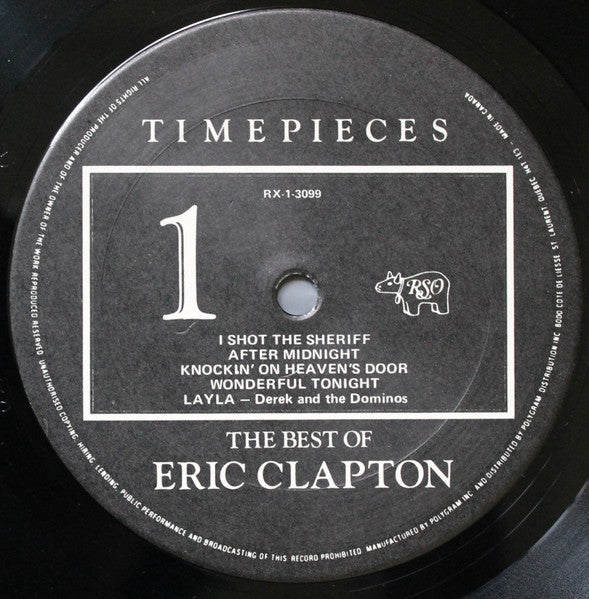 Eric Clapton : Time Pieces - The Best Of Eric Clapton (LP, Comp)