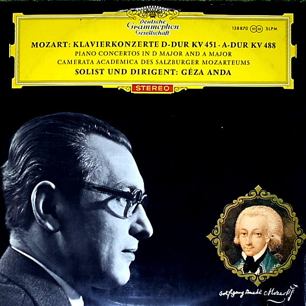 Mozart* - Camerata Academica des Salzburger Mozarteums* , Solist Und Dirigent: Géza Anda : Klavierkonzerte D-Dur KV 451 • A Dur KV 488 = Piano Concertos In D Major And A Major (LP, Red)