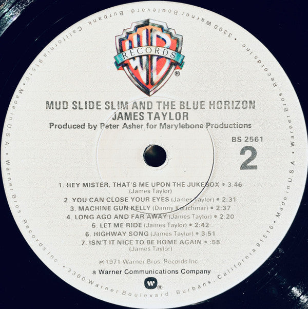 James Taylor (2) : Mud Slide Slim And The Blue Horizon (LP, Album, RE, Win)