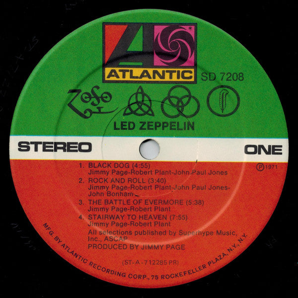 Led Zeppelin : Untitled (LP, Album, RE, Gat)