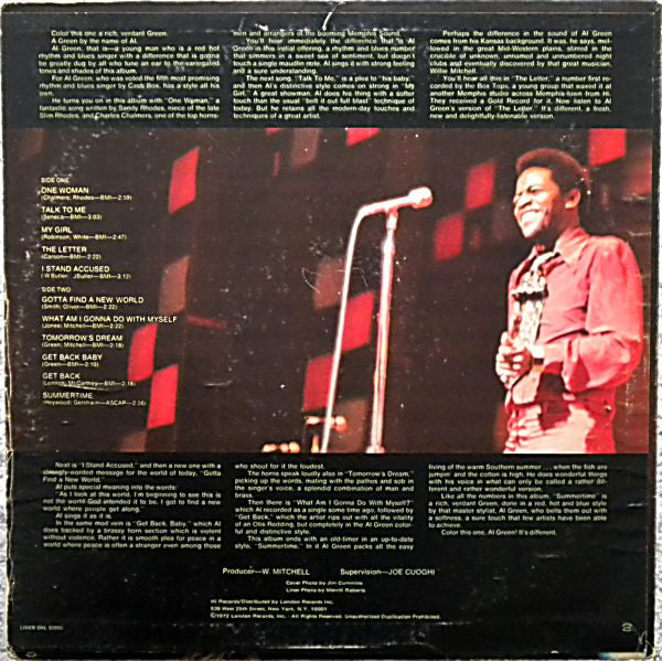 Al Green : Green Is Blues (LP, Album, RE, AL )