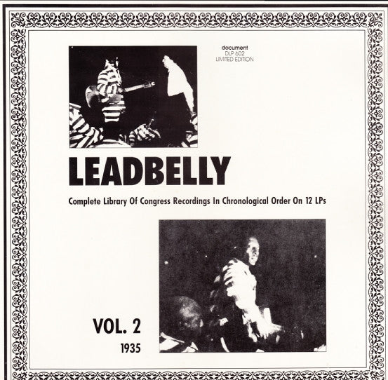 Leadbelly : Vol. 2 1935 (Complete Library Of Congress Recordings In Chronological Order On 12 LPs) (LP, Comp, Mono, Ltd, RM)