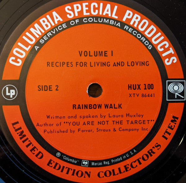 Laura Huxley : Recipes For Living And Loving Volume I (LP, Album)