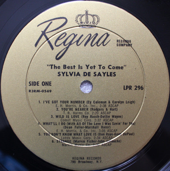 Sylvia De Sayles : The Best Is Yet To Come (LP, Album, Mono)