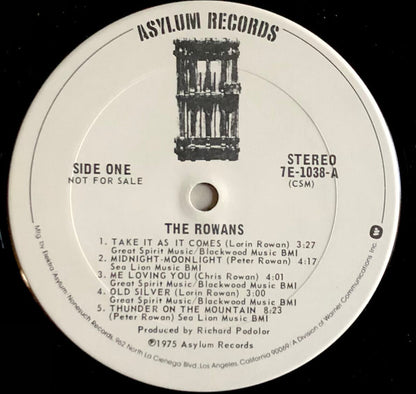 The Rowans (2) : The Rowans (LP, Album, Promo, CSM)