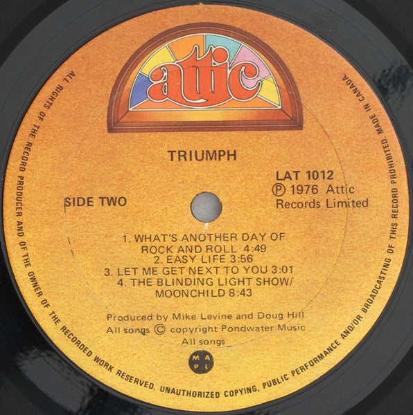 Triumph (2) : Triumph (LP, Album, RE)