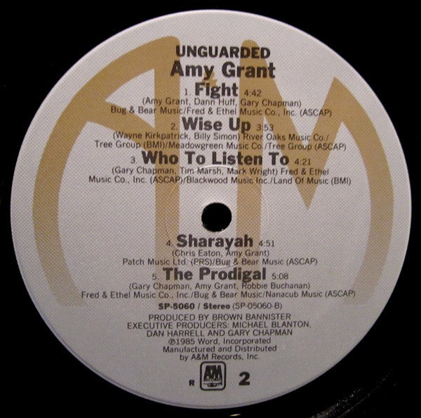 Amy Grant : Unguarded (LP, Album, Ind)