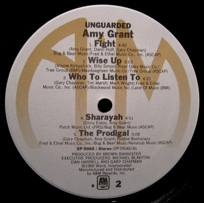 Amy Grant : Unguarded (LP, Album, Ind)