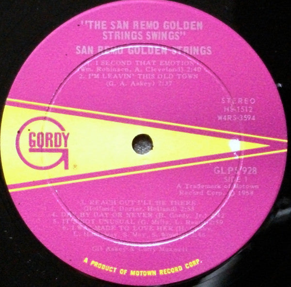 San Remo Golden Strings : The San Remo Golden Strings Swing (LP, Album)