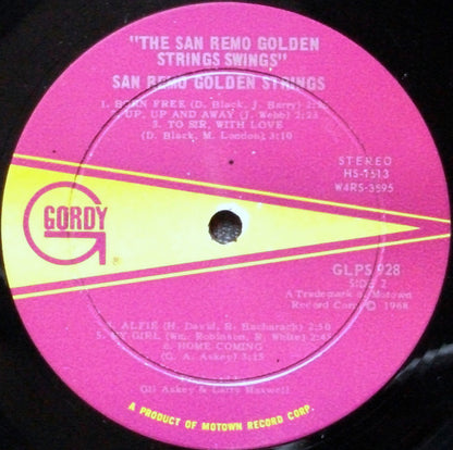San Remo Golden Strings : The San Remo Golden Strings Swing (LP, Album)