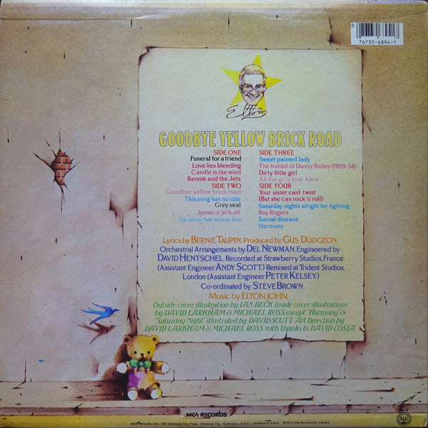 Elton John : Goodbye Yellow Brick Road (2xLP, Album, RE, Glo)