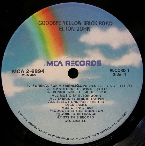 Elton John : Goodbye Yellow Brick Road (2xLP, Album, RE, Glo)