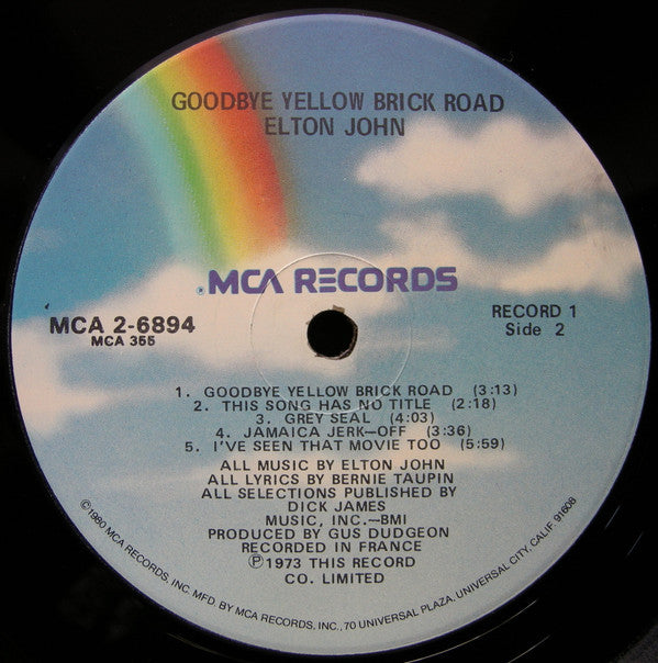 Elton John : Goodbye Yellow Brick Road (2xLP, Album, RE, Glo)
