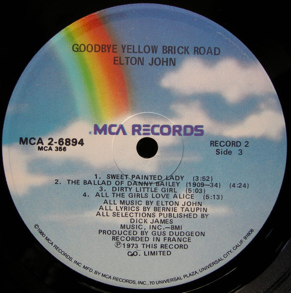 Elton John : Goodbye Yellow Brick Road (2xLP, Album, RE, Glo)
