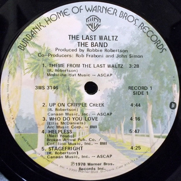 The Band : The Last Waltz (3xLP, Album, Glo)