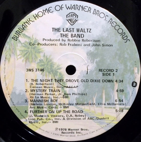 The Band : The Last Waltz (3xLP, Album, Glo)