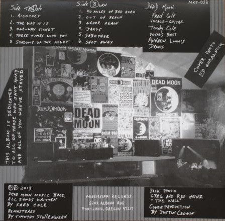 Dead Moon : Trash & Burn (LP, Album, Mono, RE, RM)