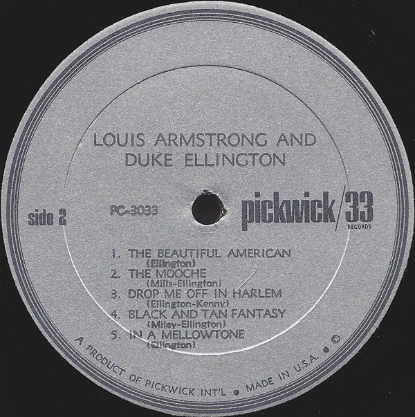 Louis Armstrong & Duke Ellington : Louis Armstrong & Duke Ellington (LP, Album, Mono, RE)