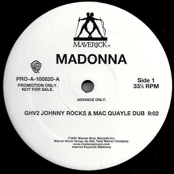 Madonna : GHV2 (12", Advance, Promo)