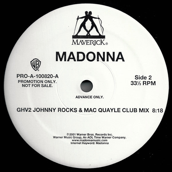 Madonna : GHV2 (12", Advance, Promo)