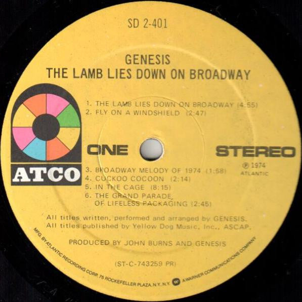 Genesis : The Lamb Lies Down On Broadway (2xLP, Album, RP, Pre)