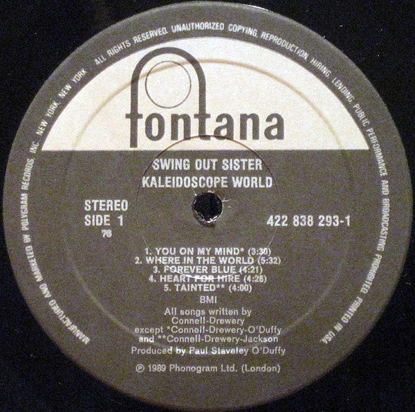 Swing Out Sister : Kaleidoscope World (LP, Album)