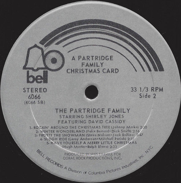 The Partridge Family Starring Shirley Jones (2) Featuring David Cassidy : A Partridge Family Christmas Card (LP, Album, Phi)