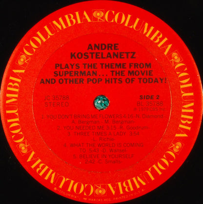Andre Kostelanetz* : Plays The Theme From Superman . . . The Movie And Other Pop Hits Of Today! (LP)