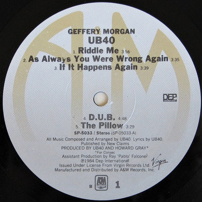 UB40 : Geffery Morgan (LP, Album, B =)