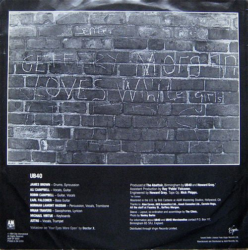 UB40 : Geffery Morgan (LP, Album, B =)