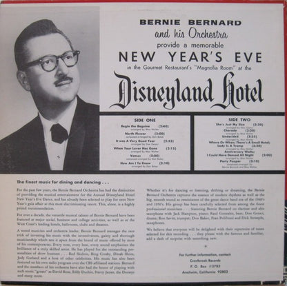 Bernie Bernard And His Orchestra : New Year's Eve At The Fabulous Disneyland Hotel (LP)