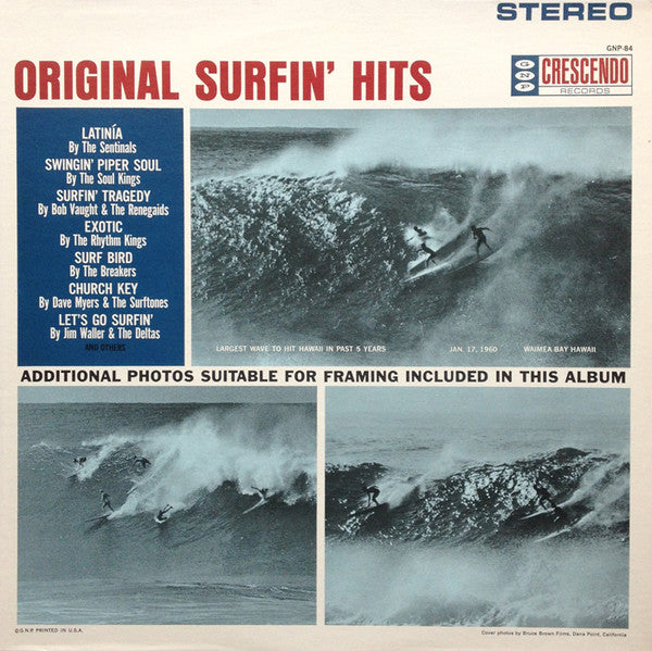 Various : Original Surfin' Hits (LP, Comp, RE)