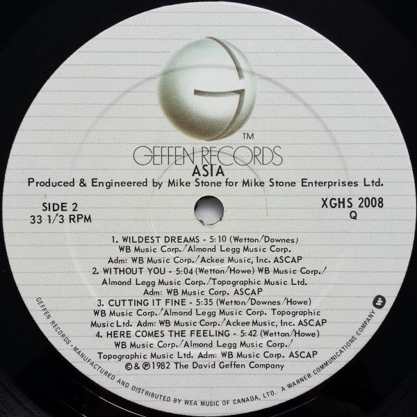 Asia (2) : Asia (LP, Album, Qua)