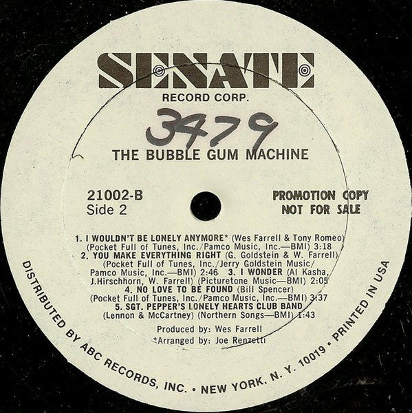 The Bubble Gum Machine : The Bubble Gum Machine (LP, Album, Mono, Promo)