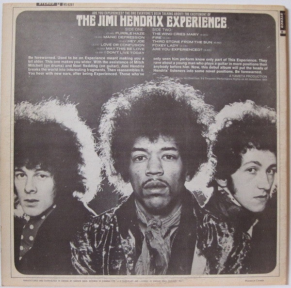 The Jimi Hendrix Experience : Are You Experienced (LP, Album, RE)