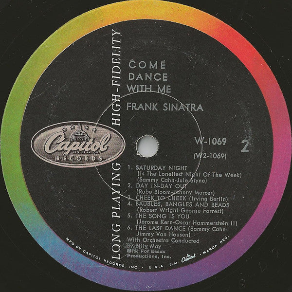 Frank Sinatra : Come Dance With Me! (LP, Album, Mono, Scr)