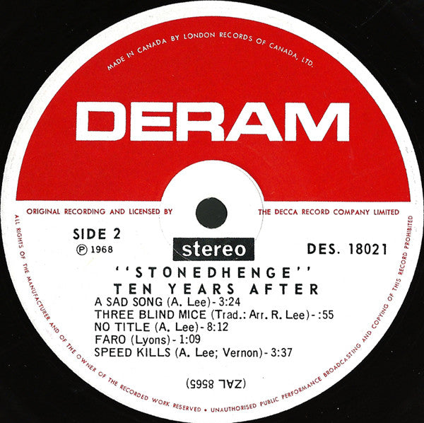 Ten Years After : Stonedhenge (LP, Album)