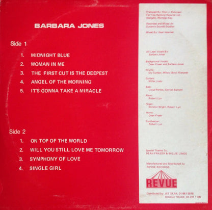 Barbara Jones : Sings Hit Songs In Reggae Style (LP, Album)