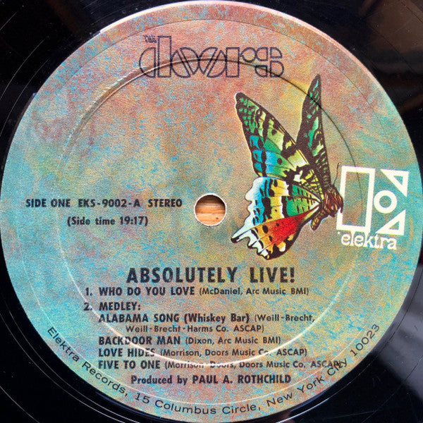 The Doors : Absolutely Live (2xLP, Album, Wad)