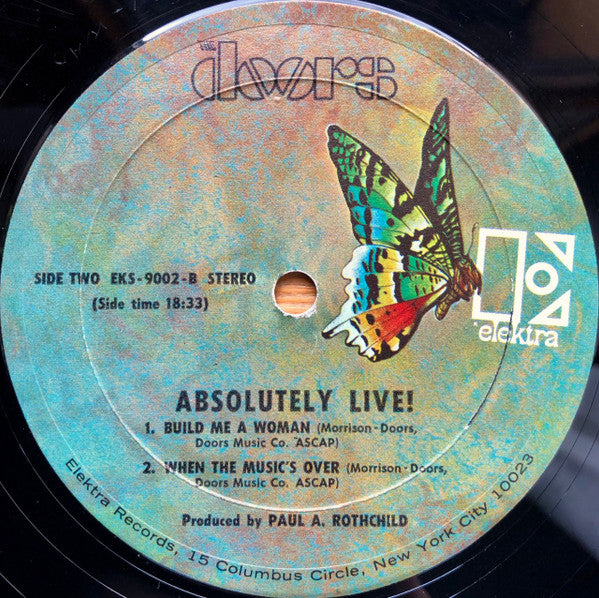 The Doors : Absolutely Live (2xLP, Album, Wad)